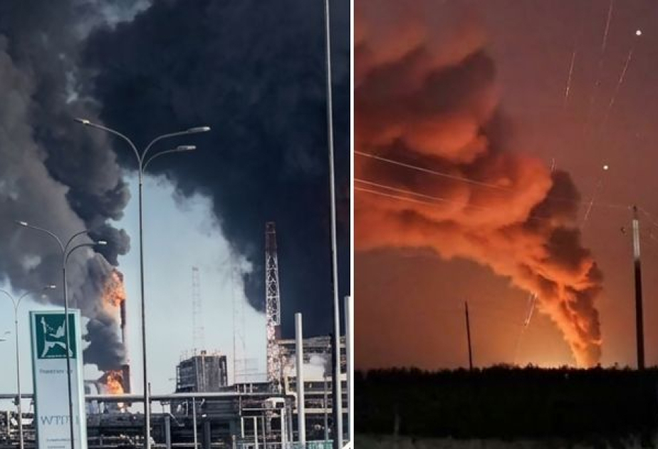 Ukrayna ordusu Rusiyanın neftayırma zavodlarını vurub